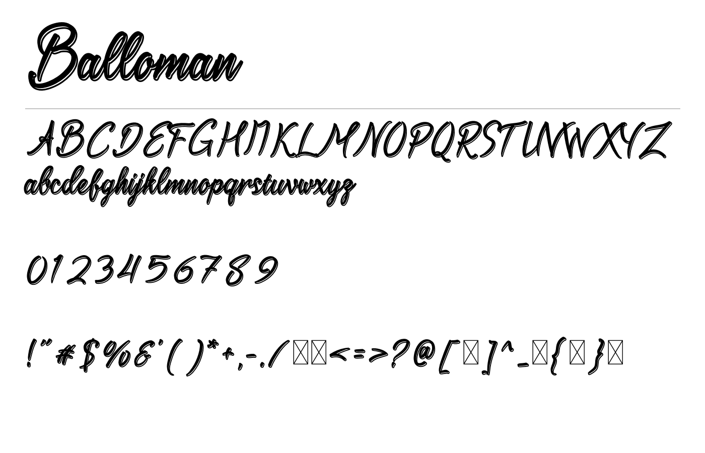 Balloman Font preview
