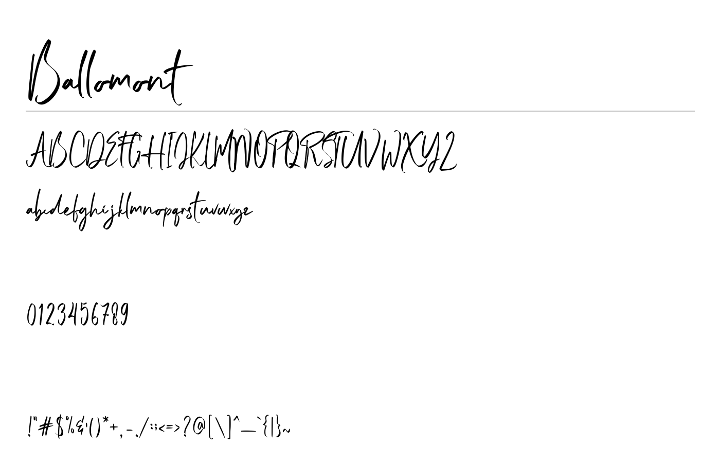 Ballomont Font preview