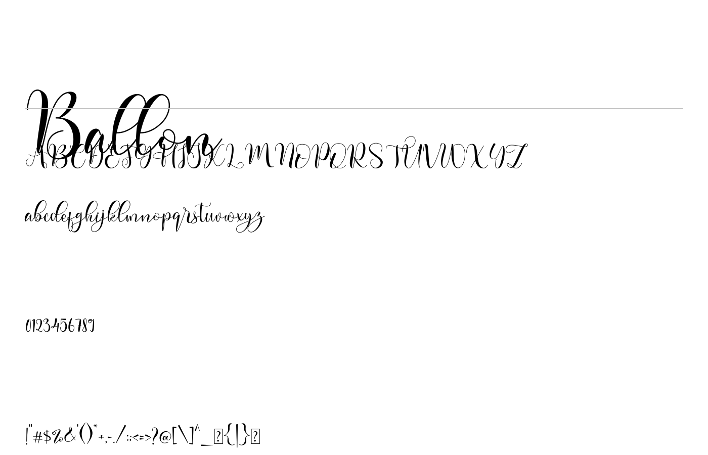 Ballon Font preview