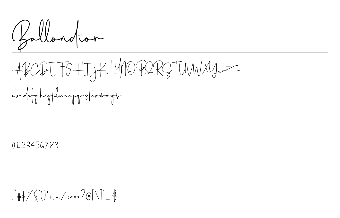Ballondior Font preview