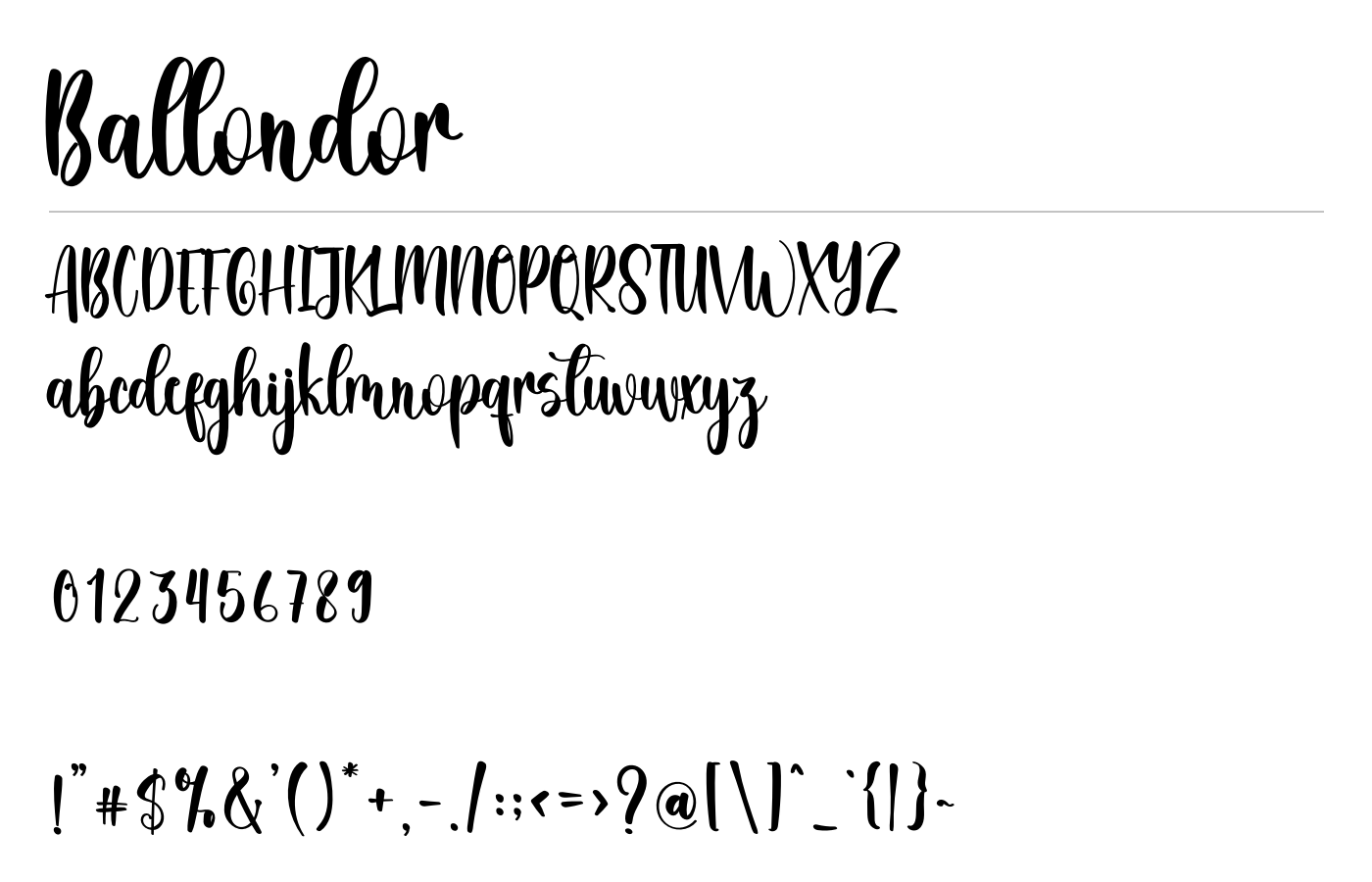 Ballondor Font preview