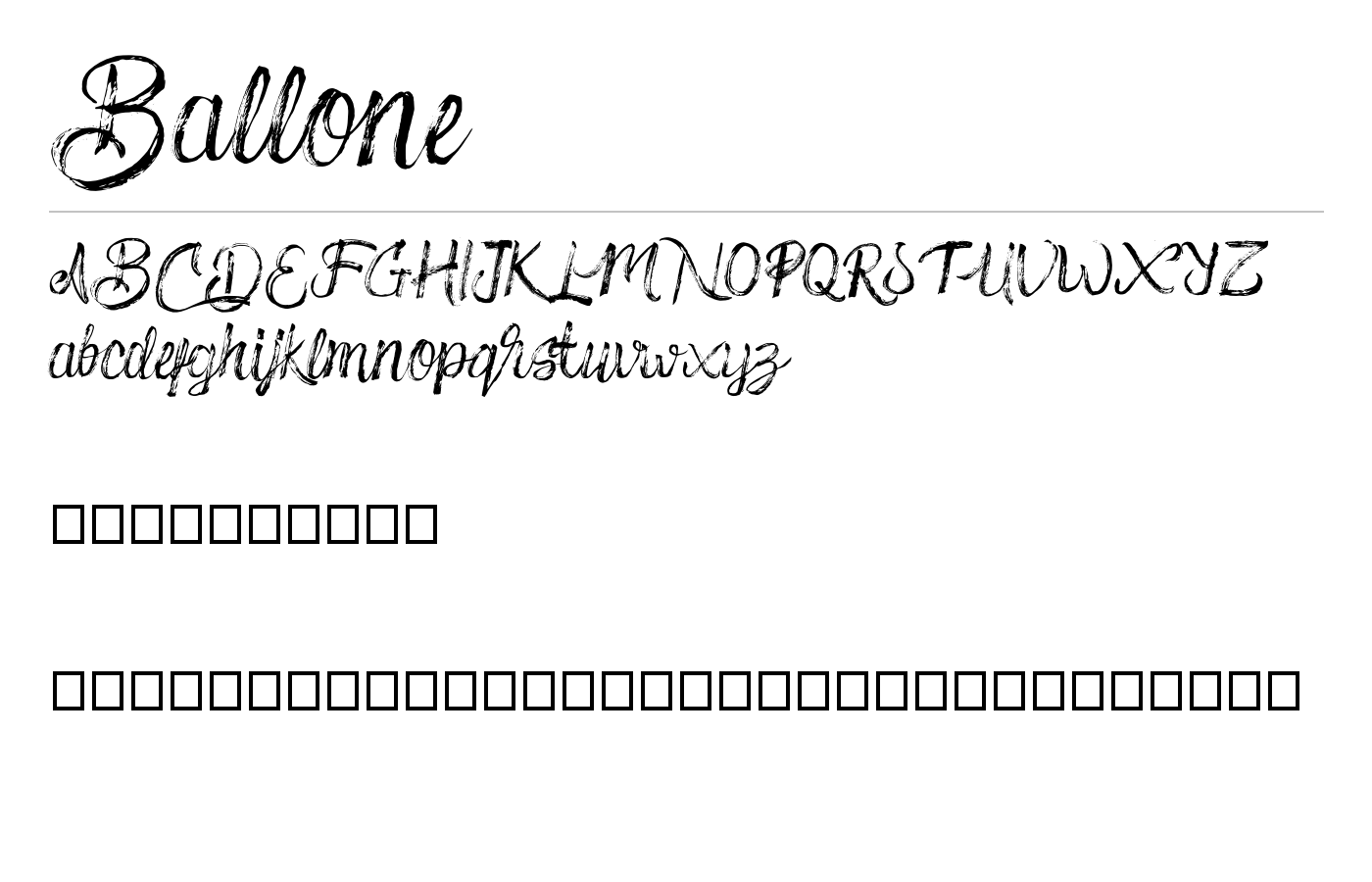 Ballone Font preview