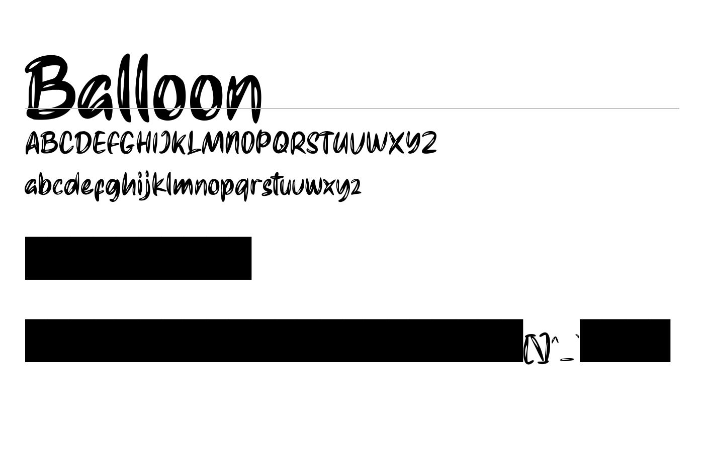 Balloon Font preview