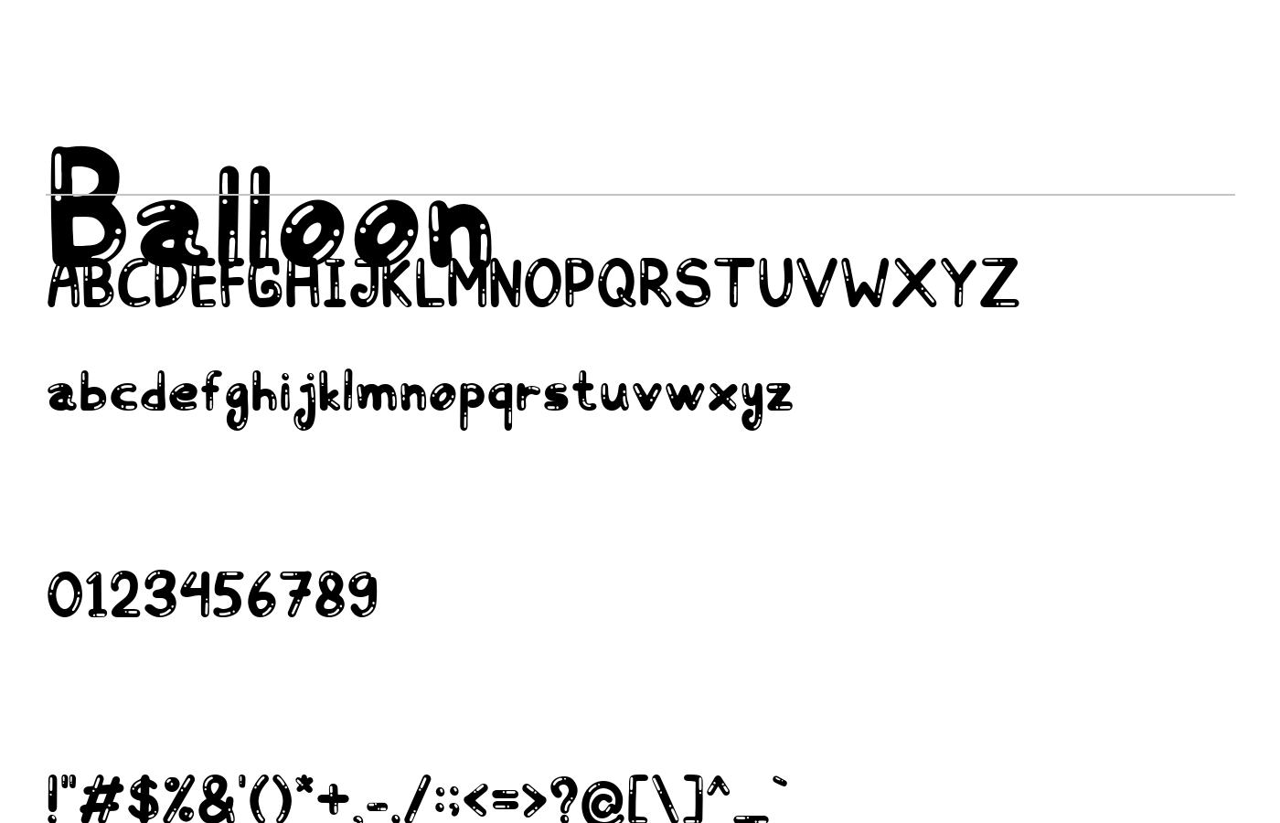 Balloon Font preview