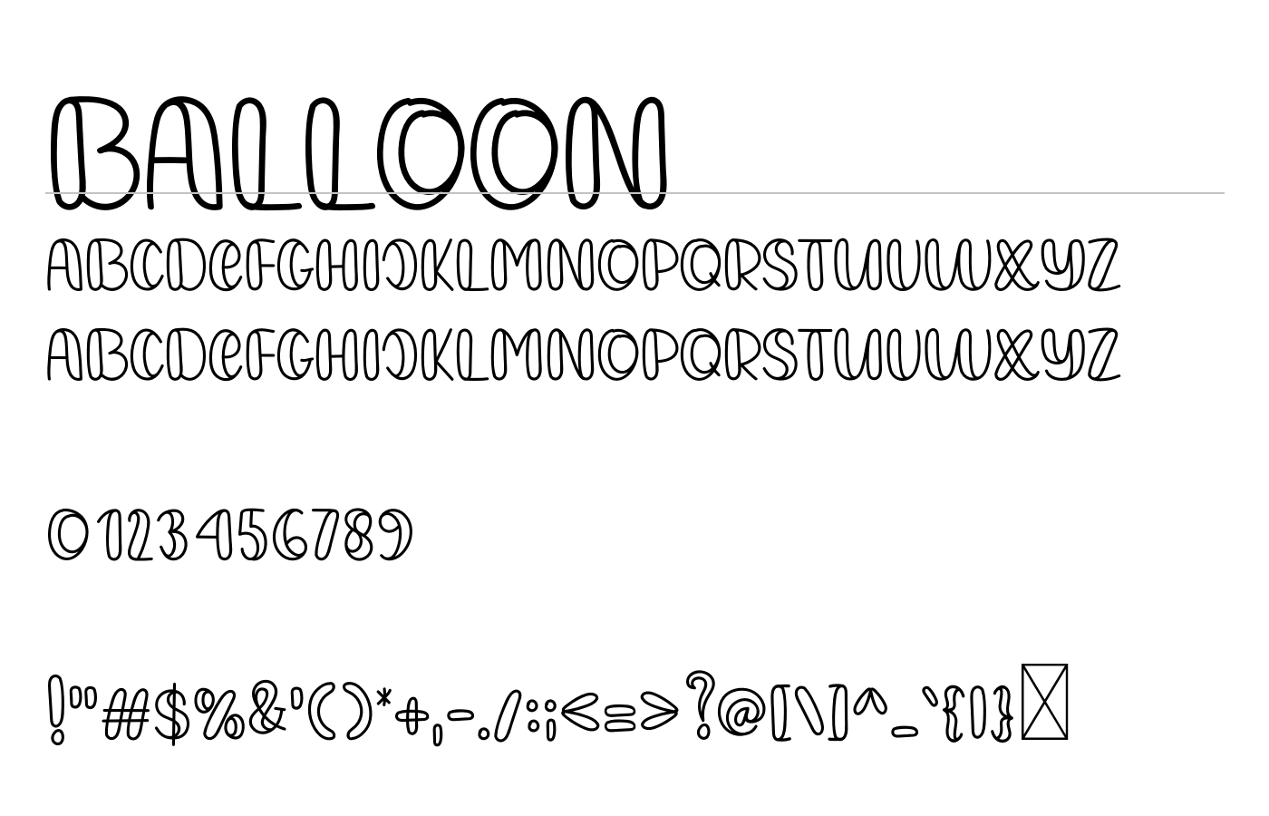 Balloon Font preview