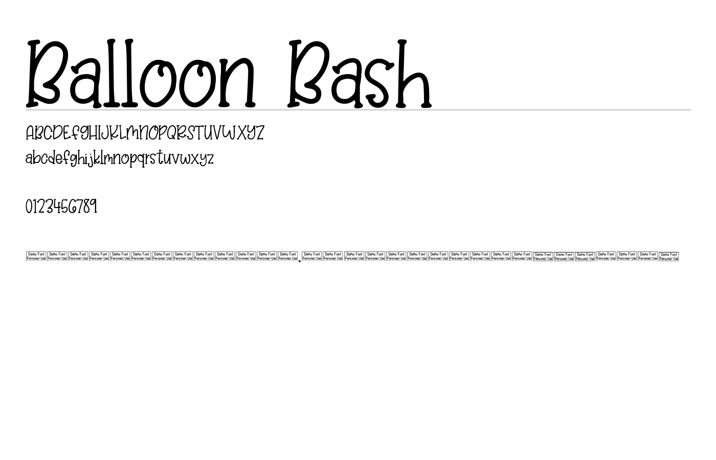 Balloon Bash Font preview