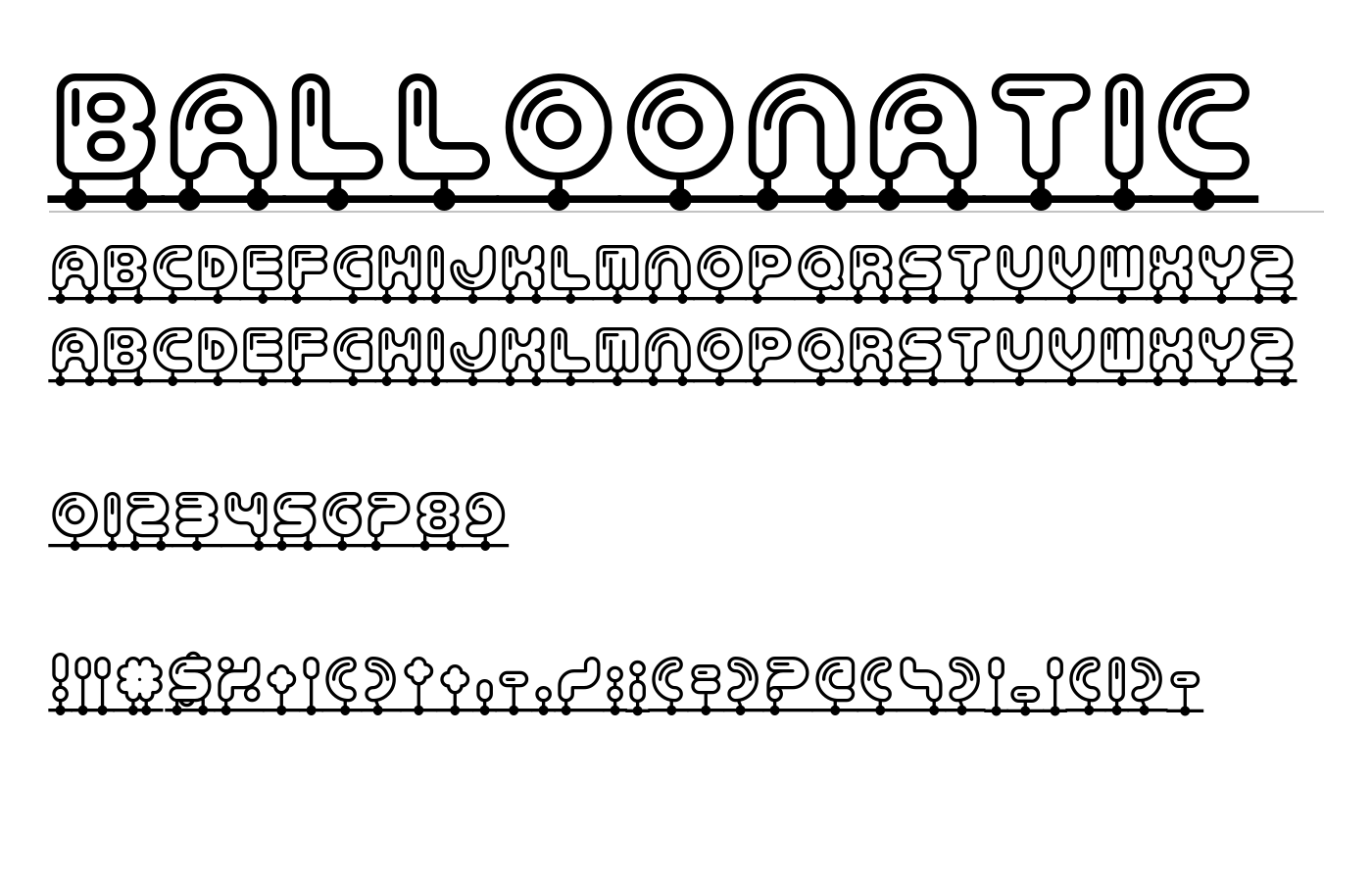 Balloonatic Font preview