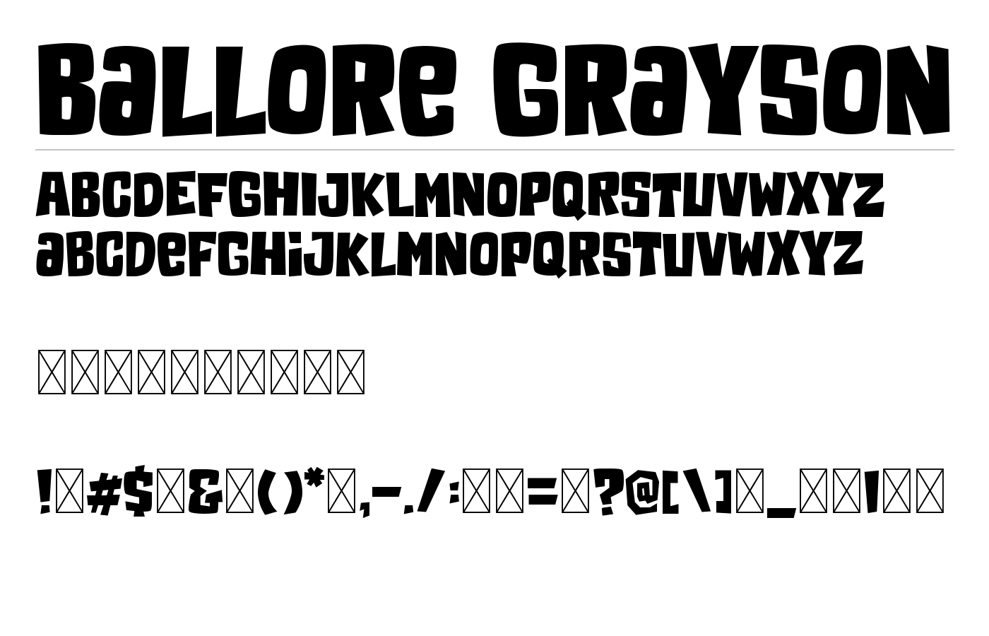Ballore Grayson Font preview