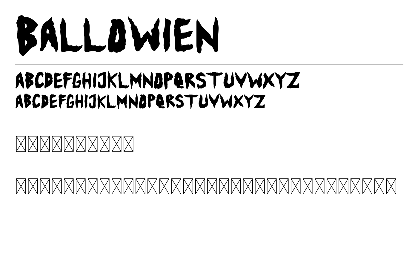 Ballowien Font preview