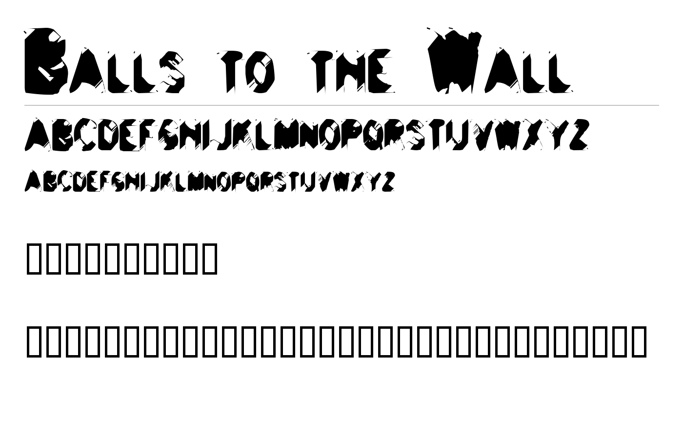 Balls to the Wall Font preview