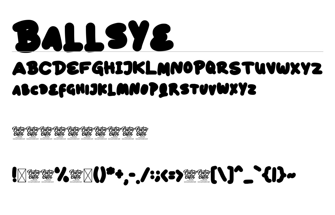Ballsye Font preview