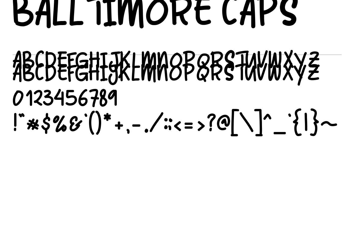 Balltimore Sans Demo Font preview