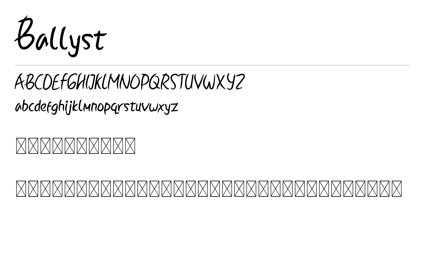 Ballyst Font preview