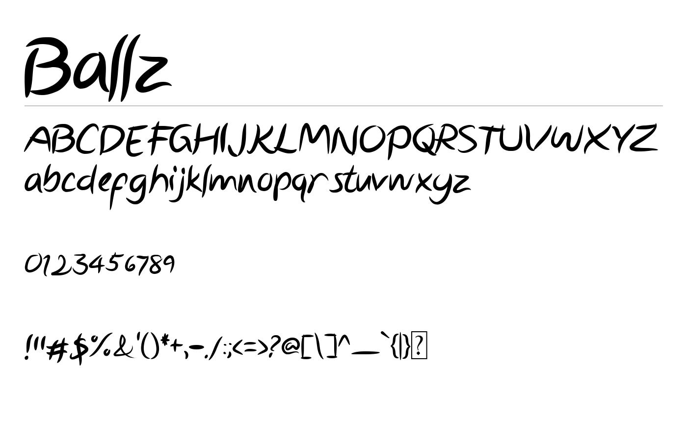 Ballz Font preview