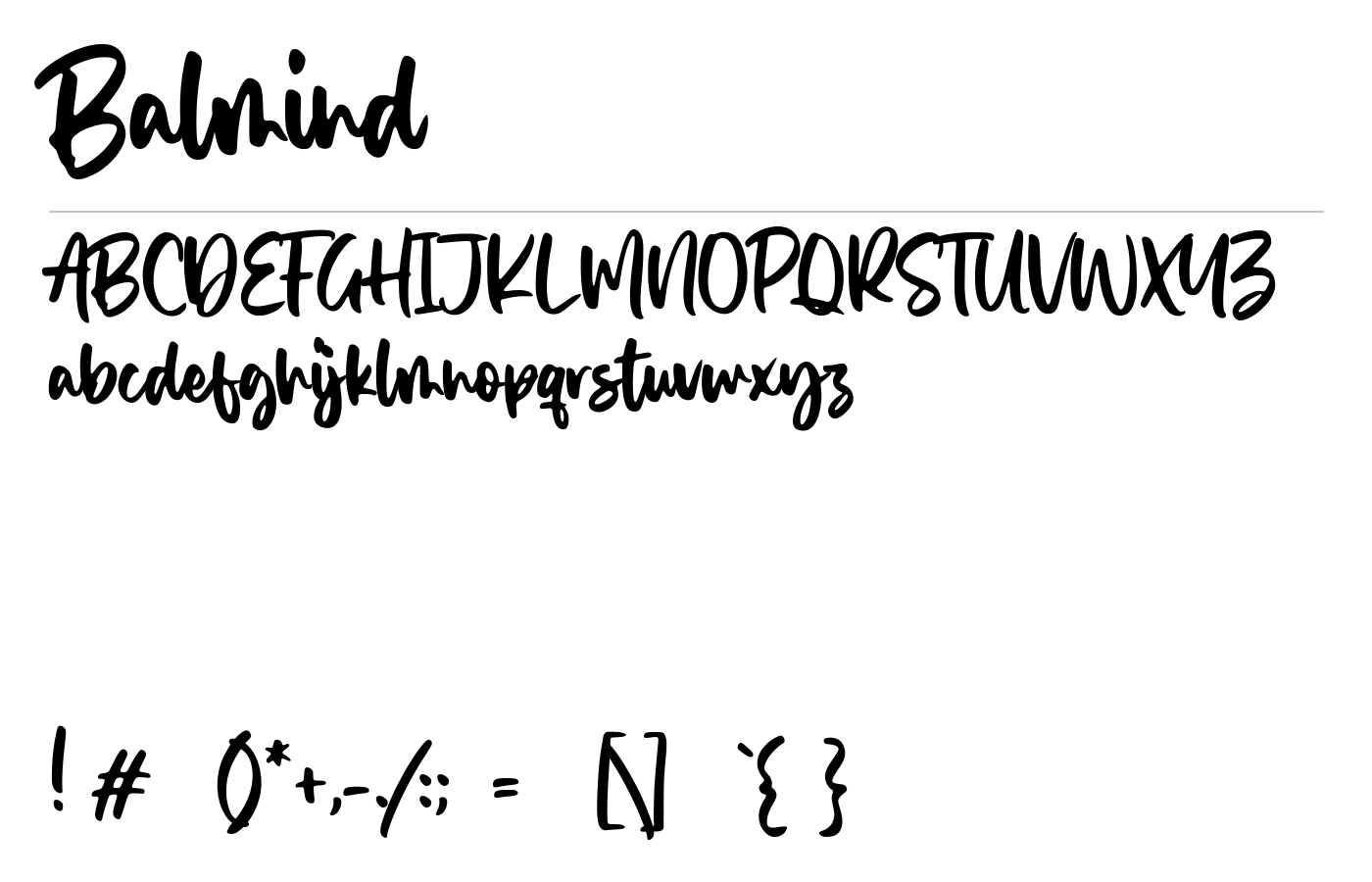 Balmind Font preview