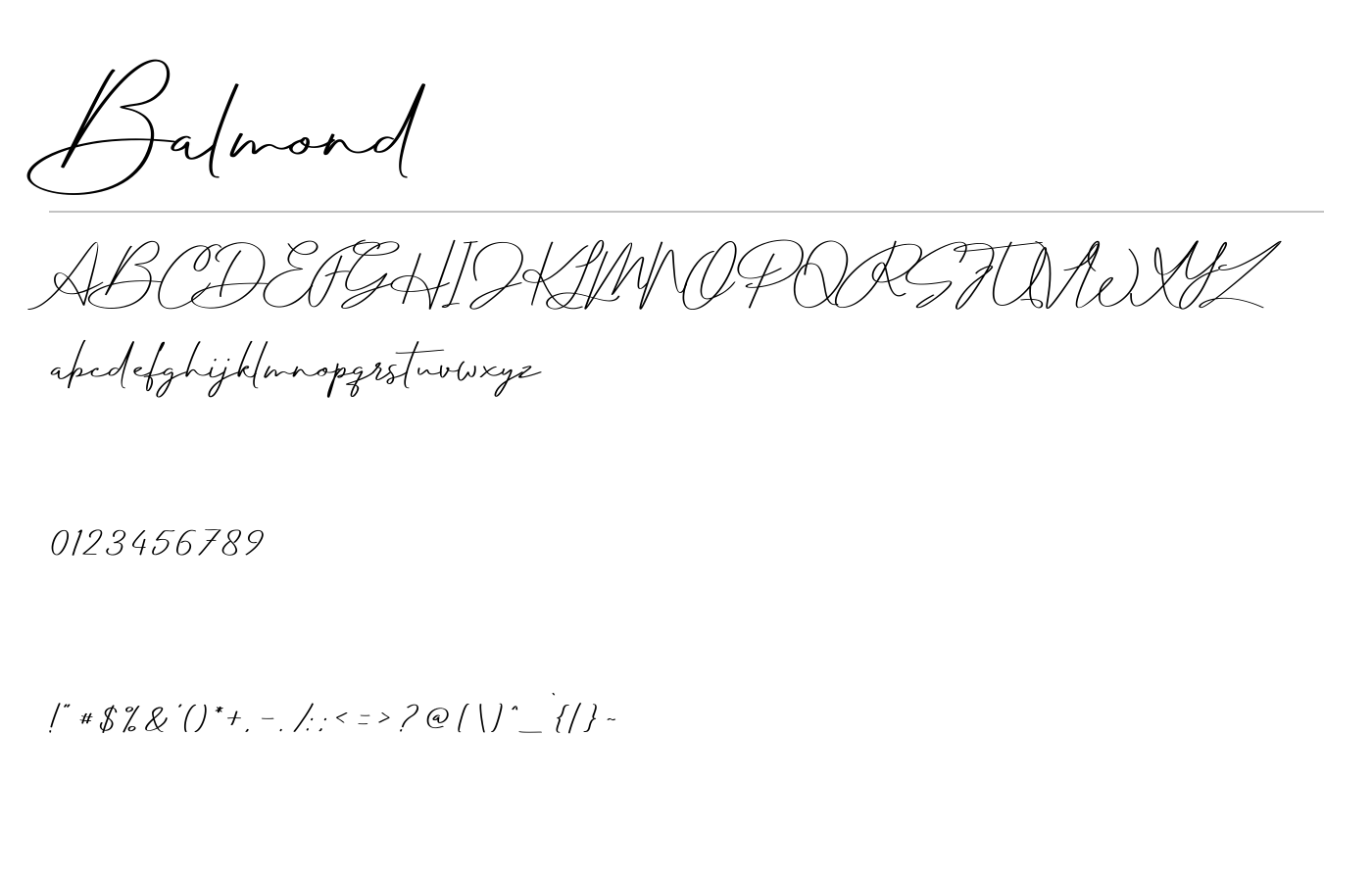 Balmond Font preview
