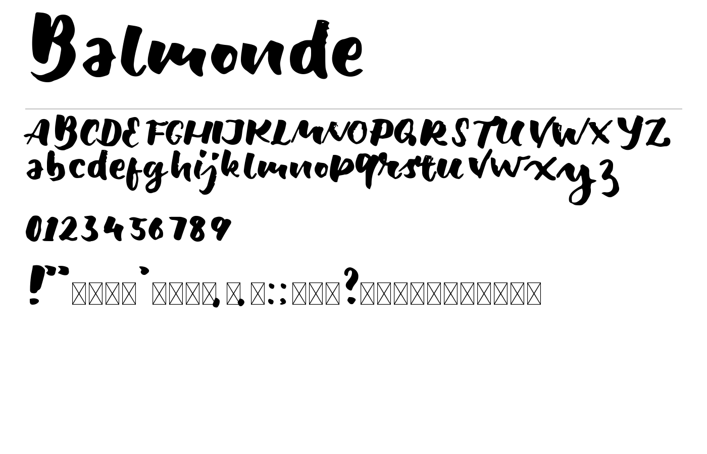 Balmonde Font preview