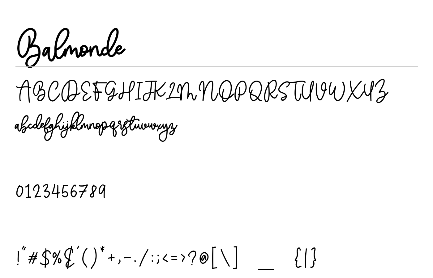 Balmonde Font preview