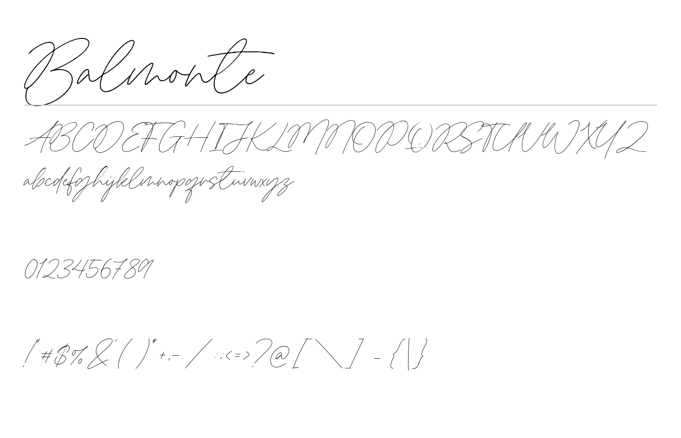 Balmonte Font preview