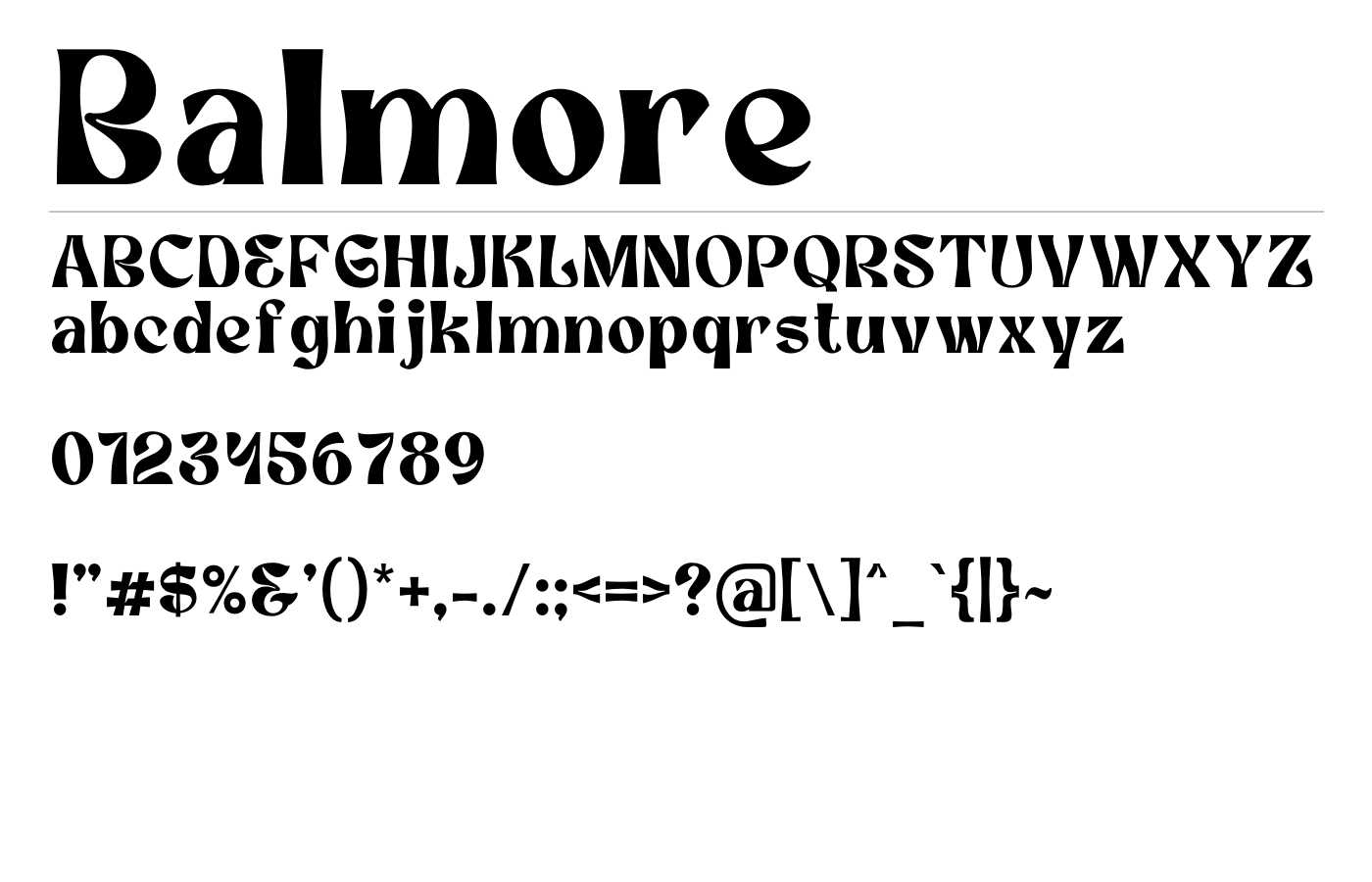 Balmore Font preview