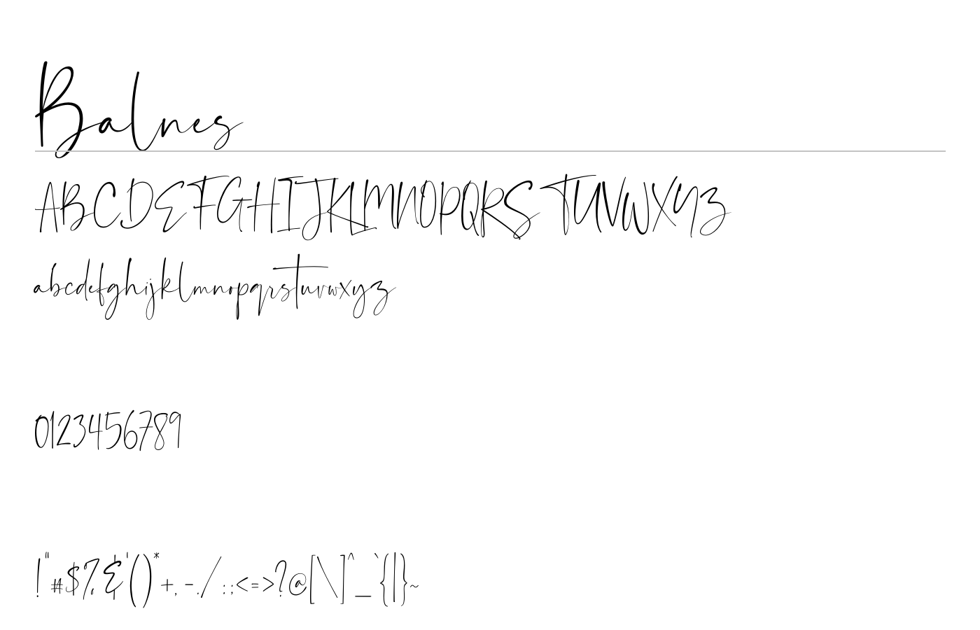 Balnes Font preview
