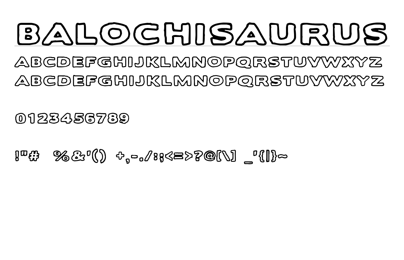 Balochisaurus Font preview