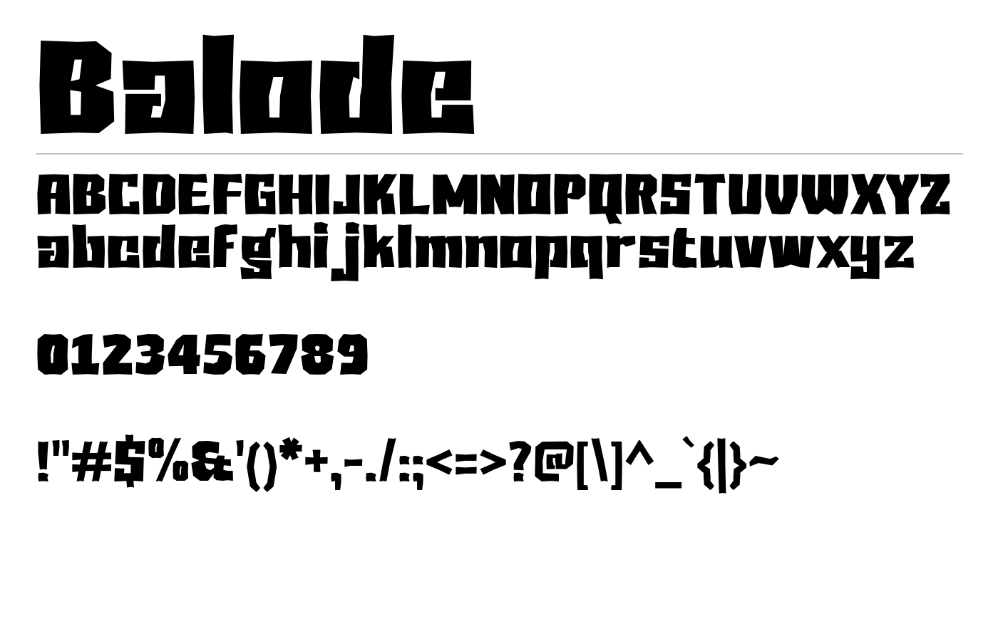 Balode Font preview