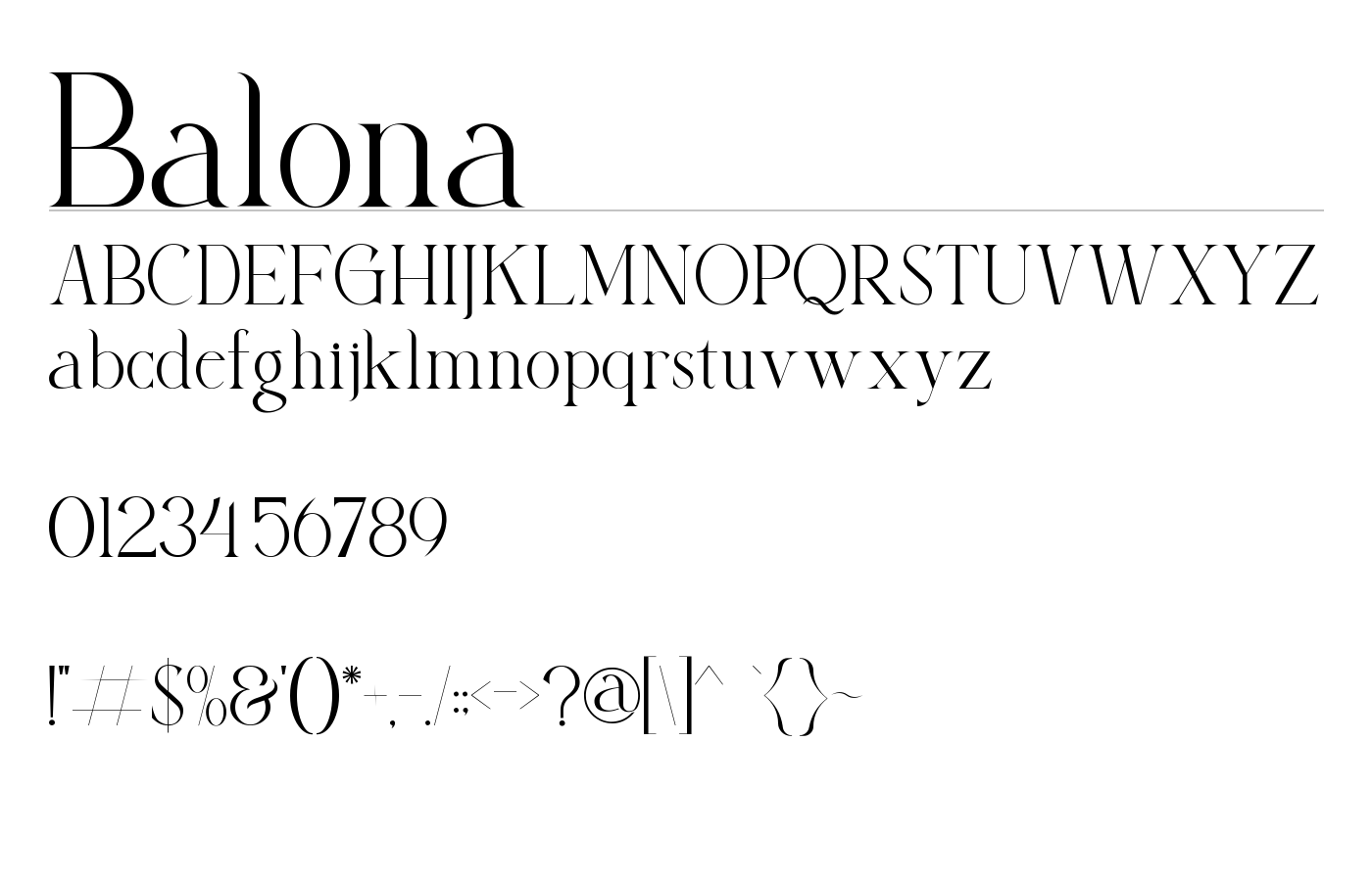 Balona Font preview