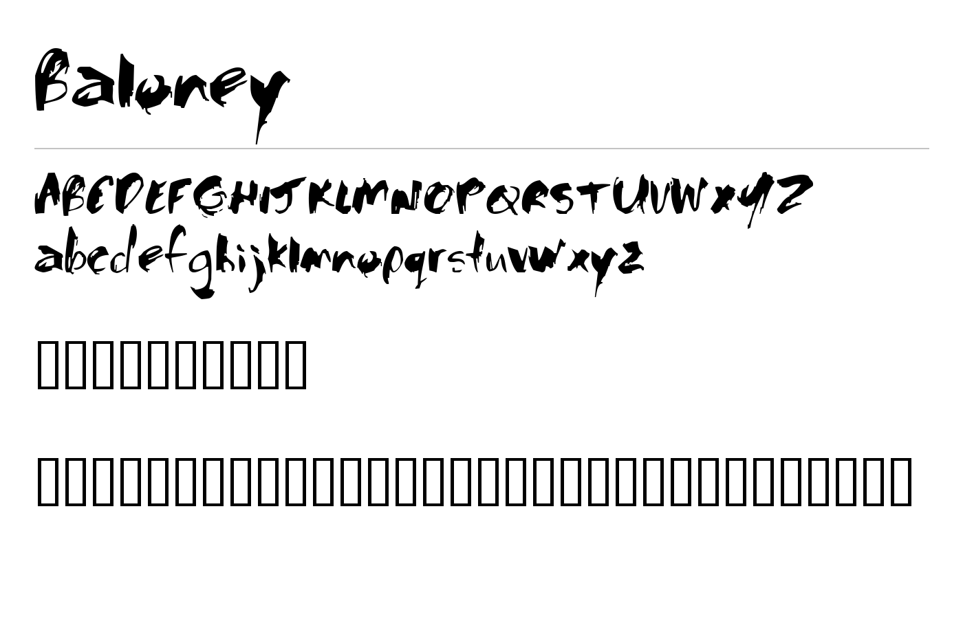 Baloney Font preview