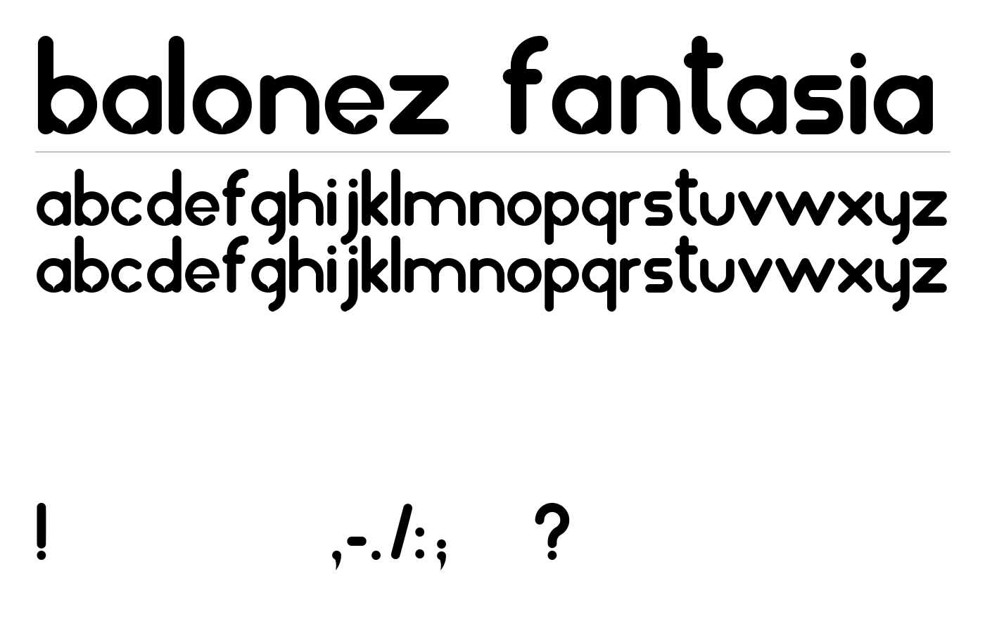 balonez fantasia Font preview