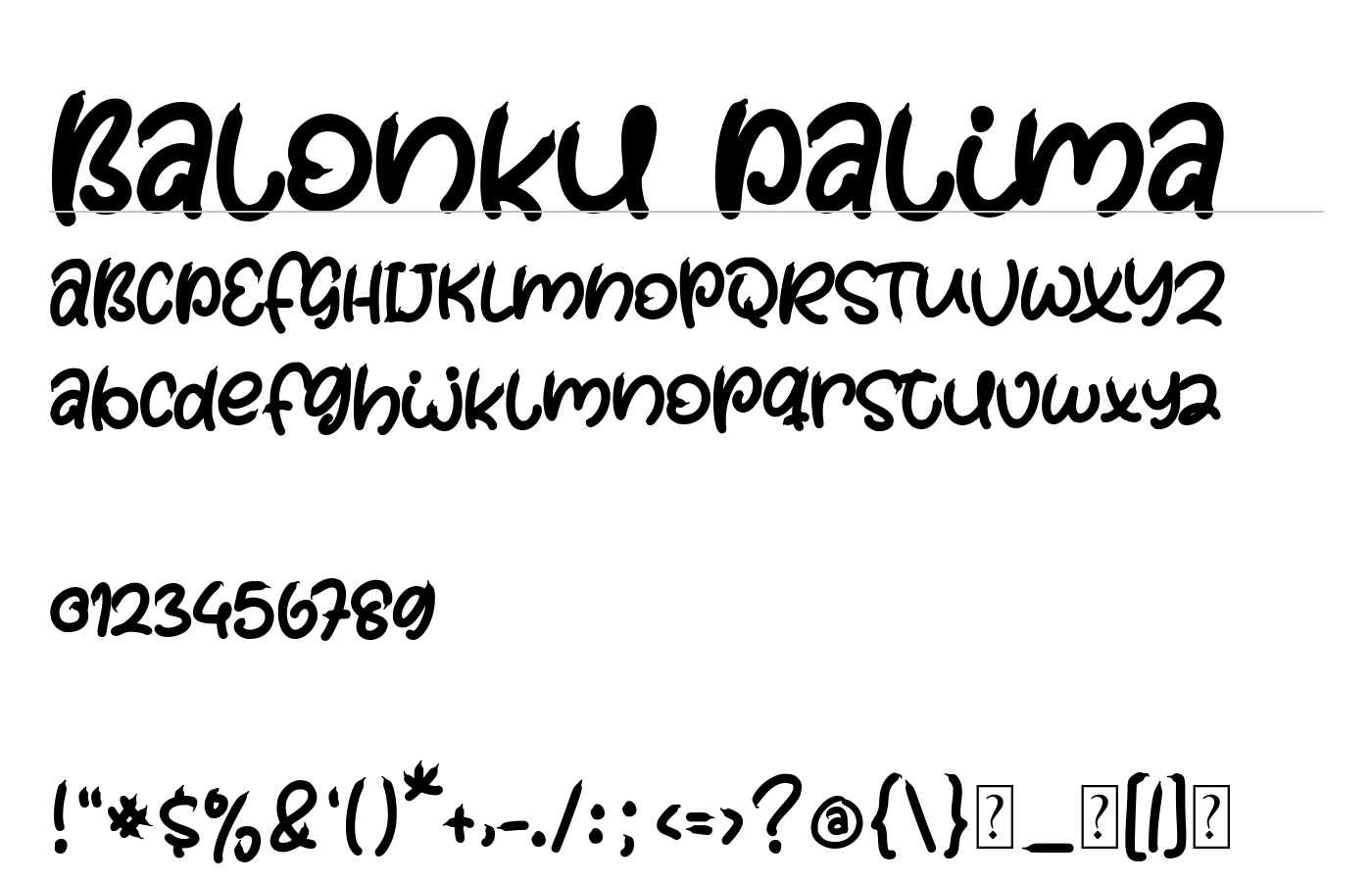 Balonku Dalima Font preview