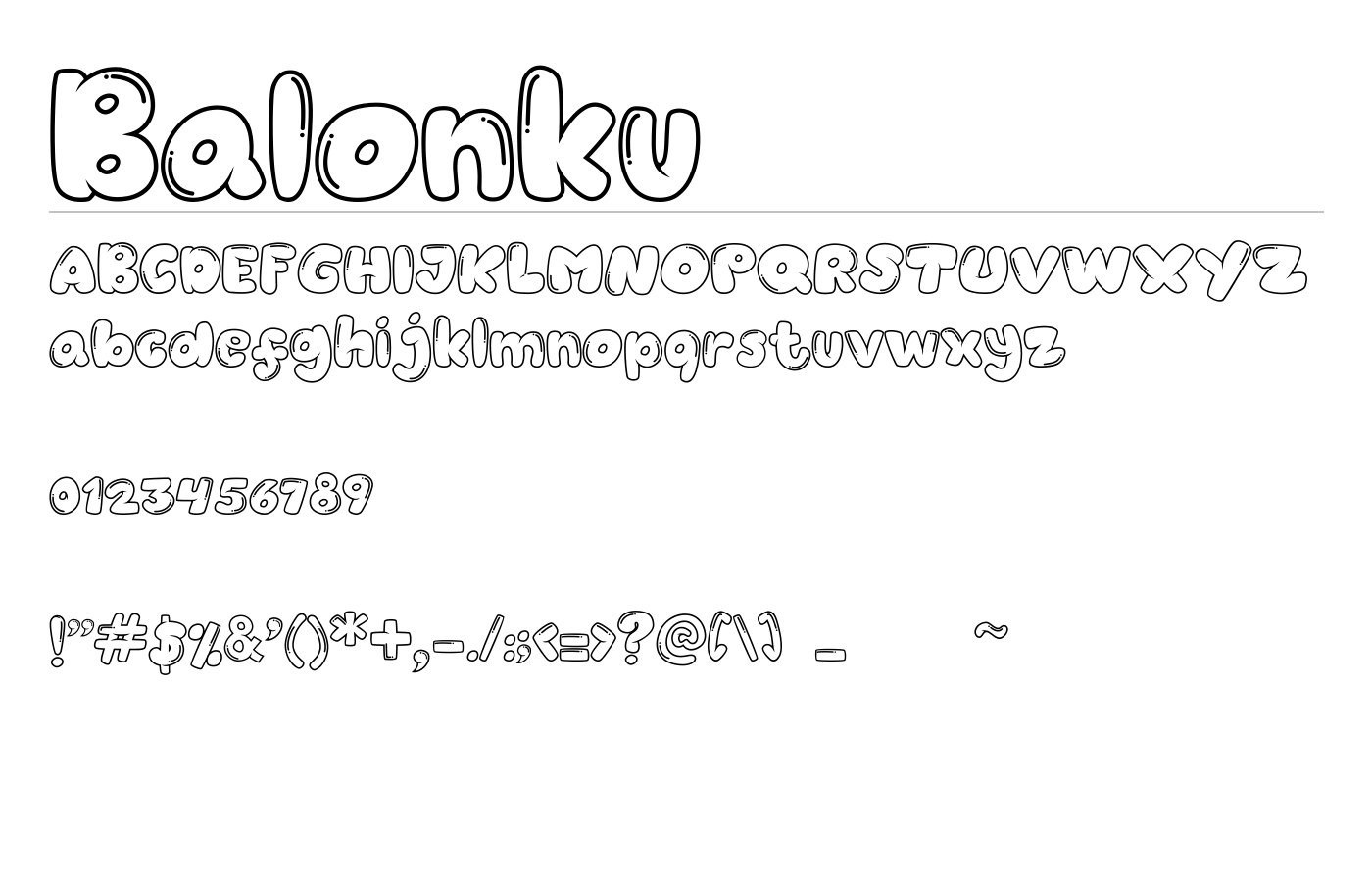 Balonku Font preview