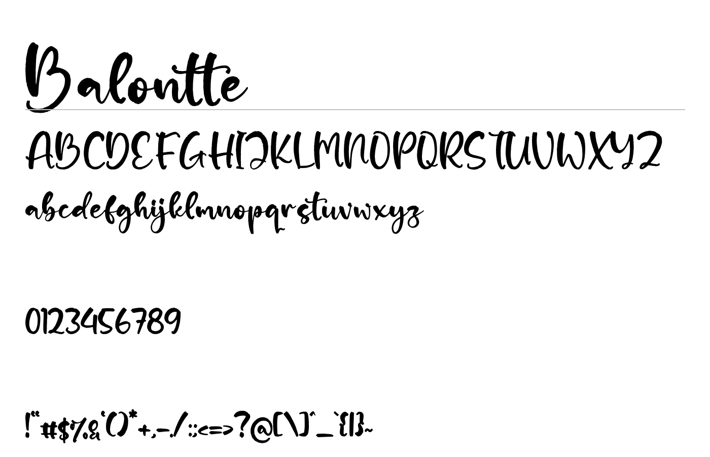 Balontte Font preview