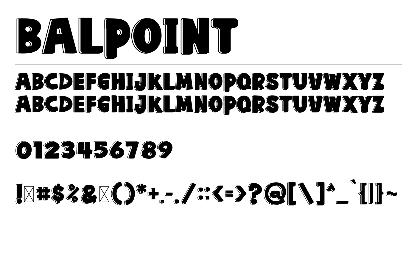 Balpoint Font preview