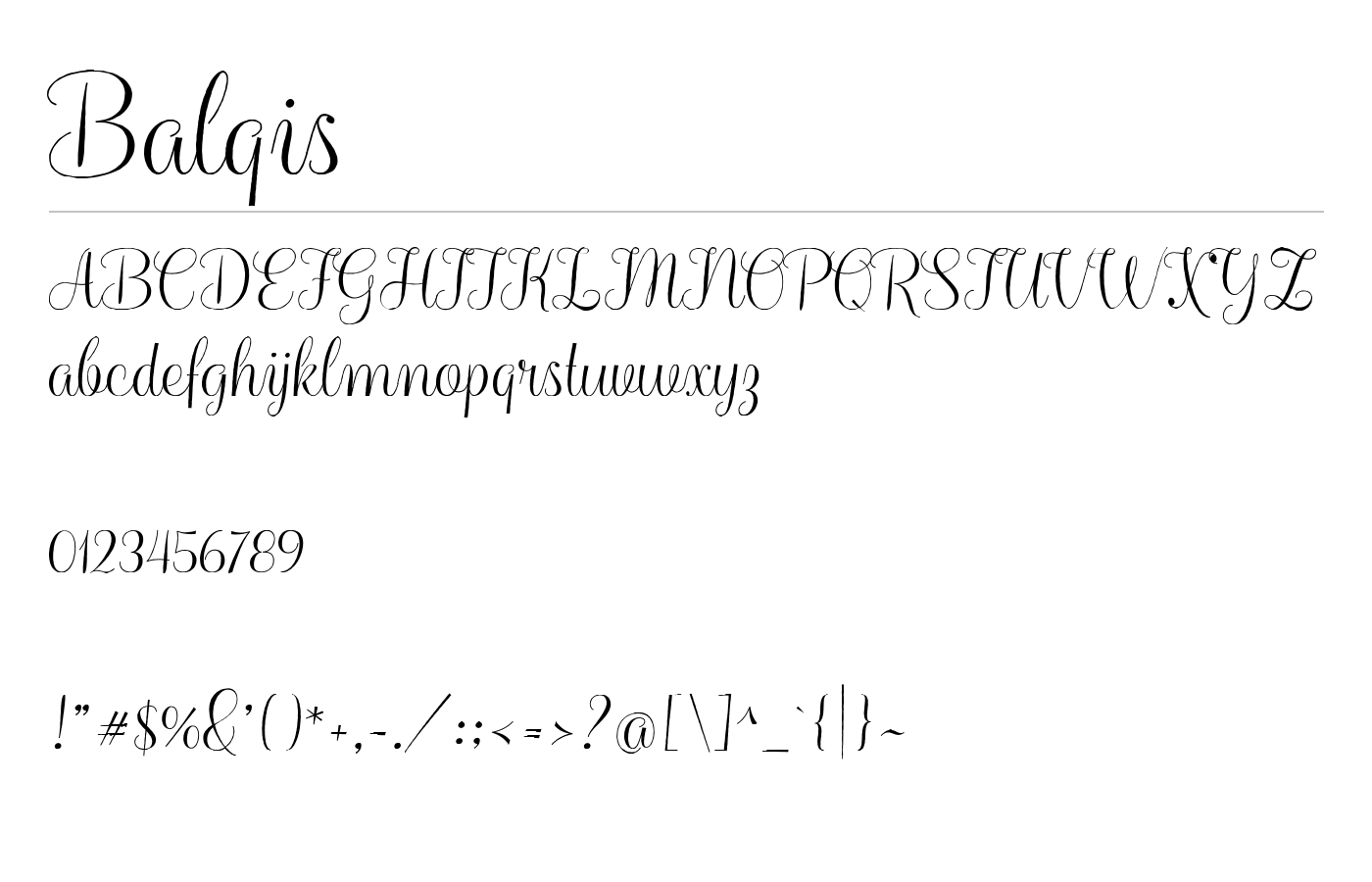 Balqis Font preview