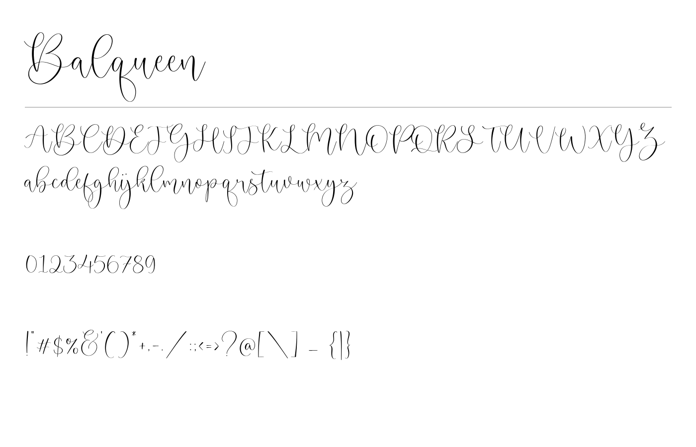 Balqueen Font preview