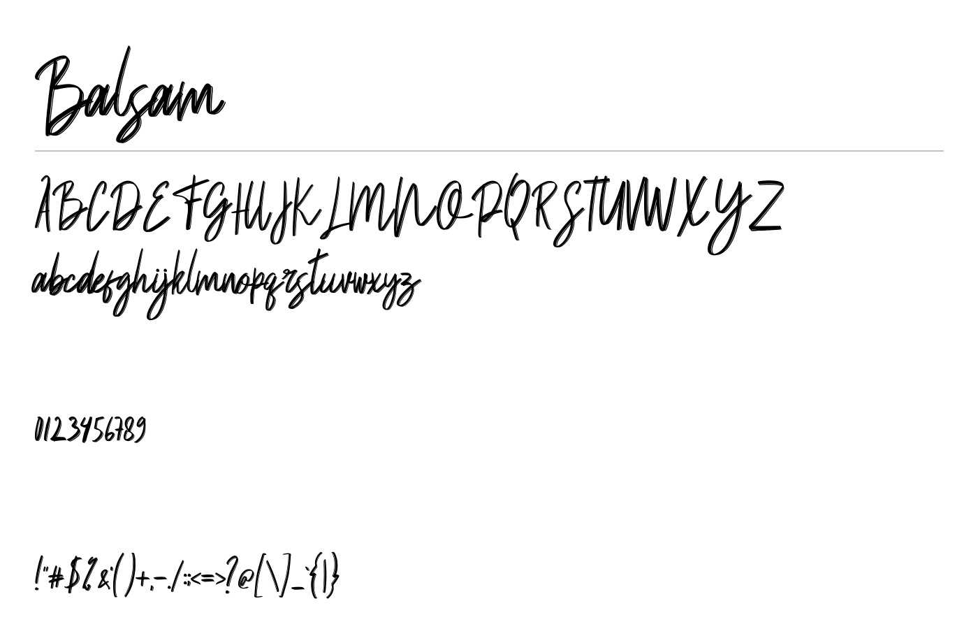 Balsam Font preview