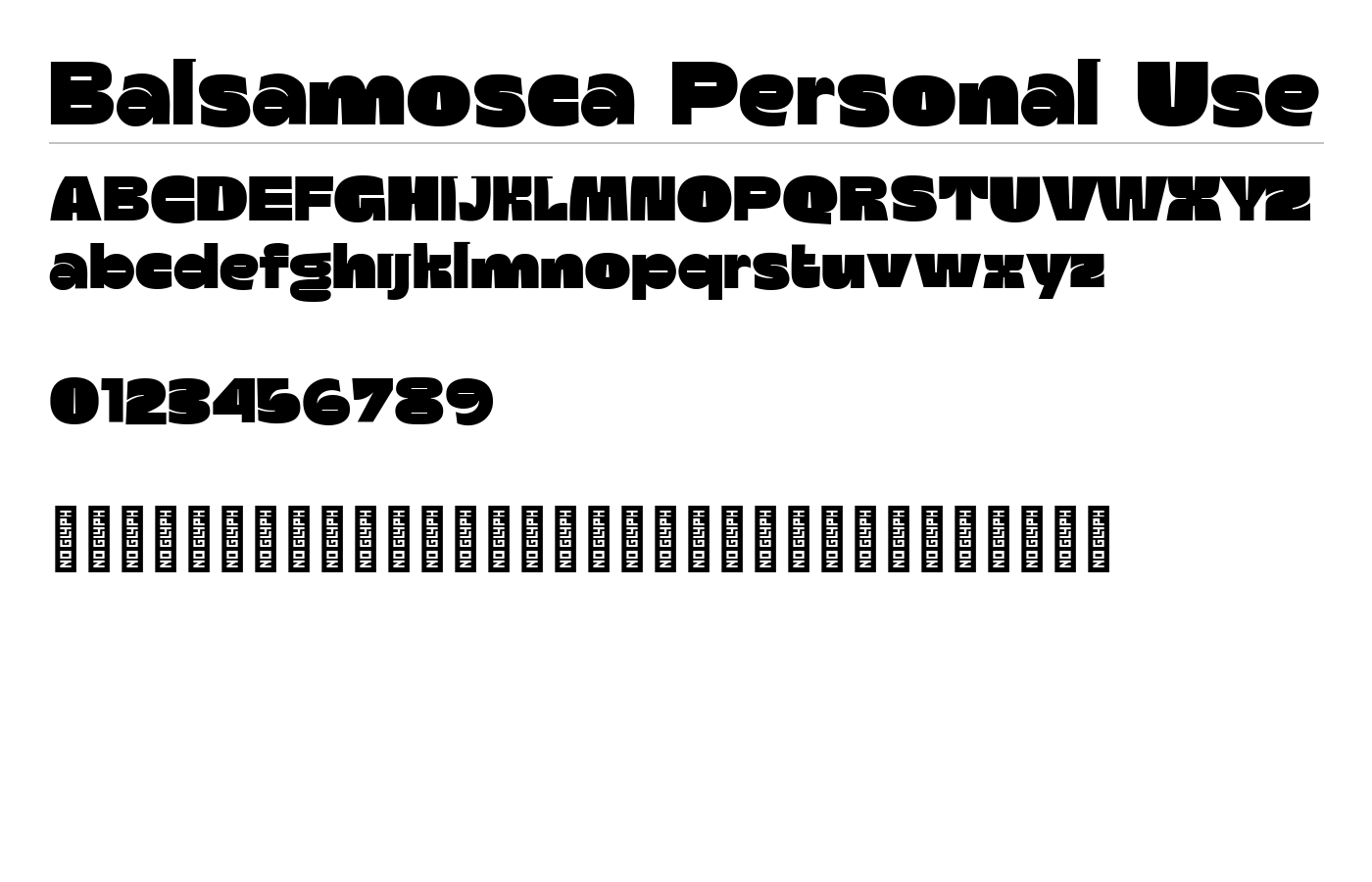 Balsamosca Personal Use Font preview