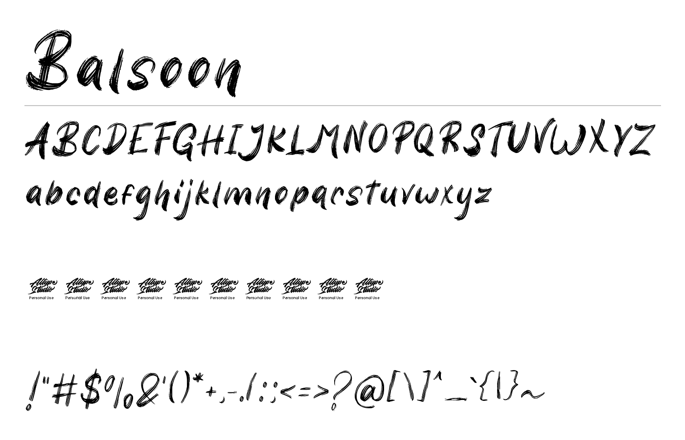 Balsoon Font preview