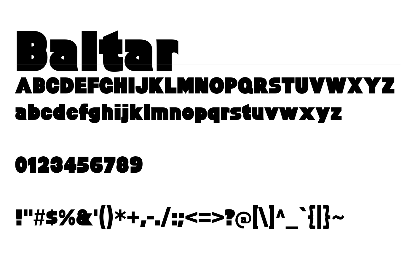 Baltar Font preview