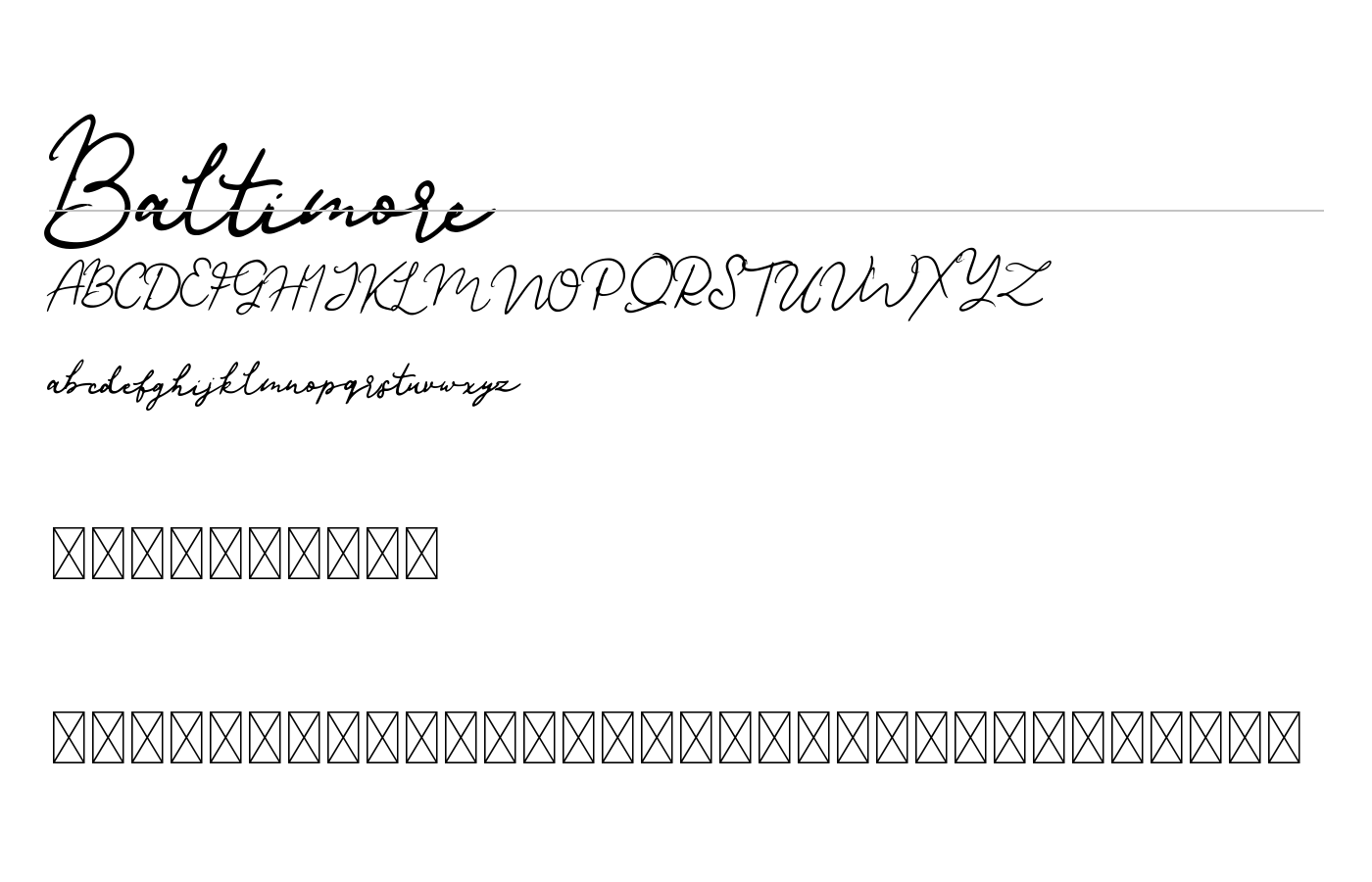 Baltimore Font preview