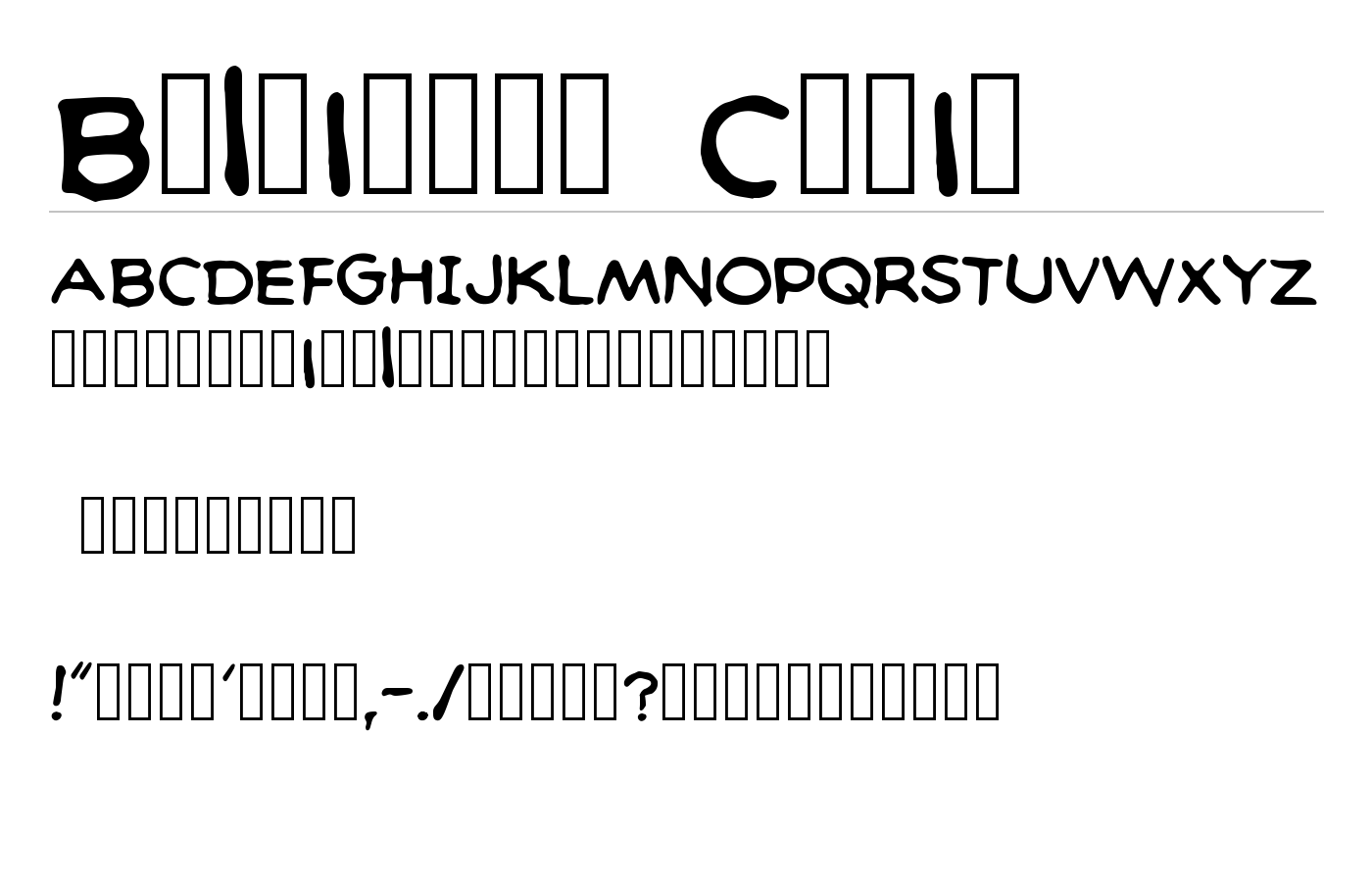 Baltimore Comic Font preview