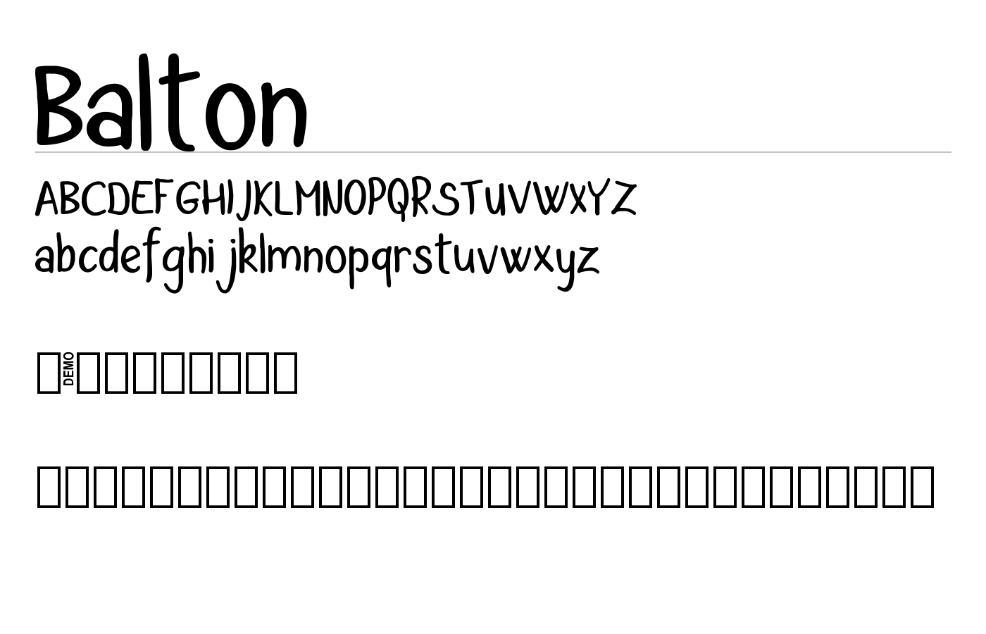 Balton Font preview