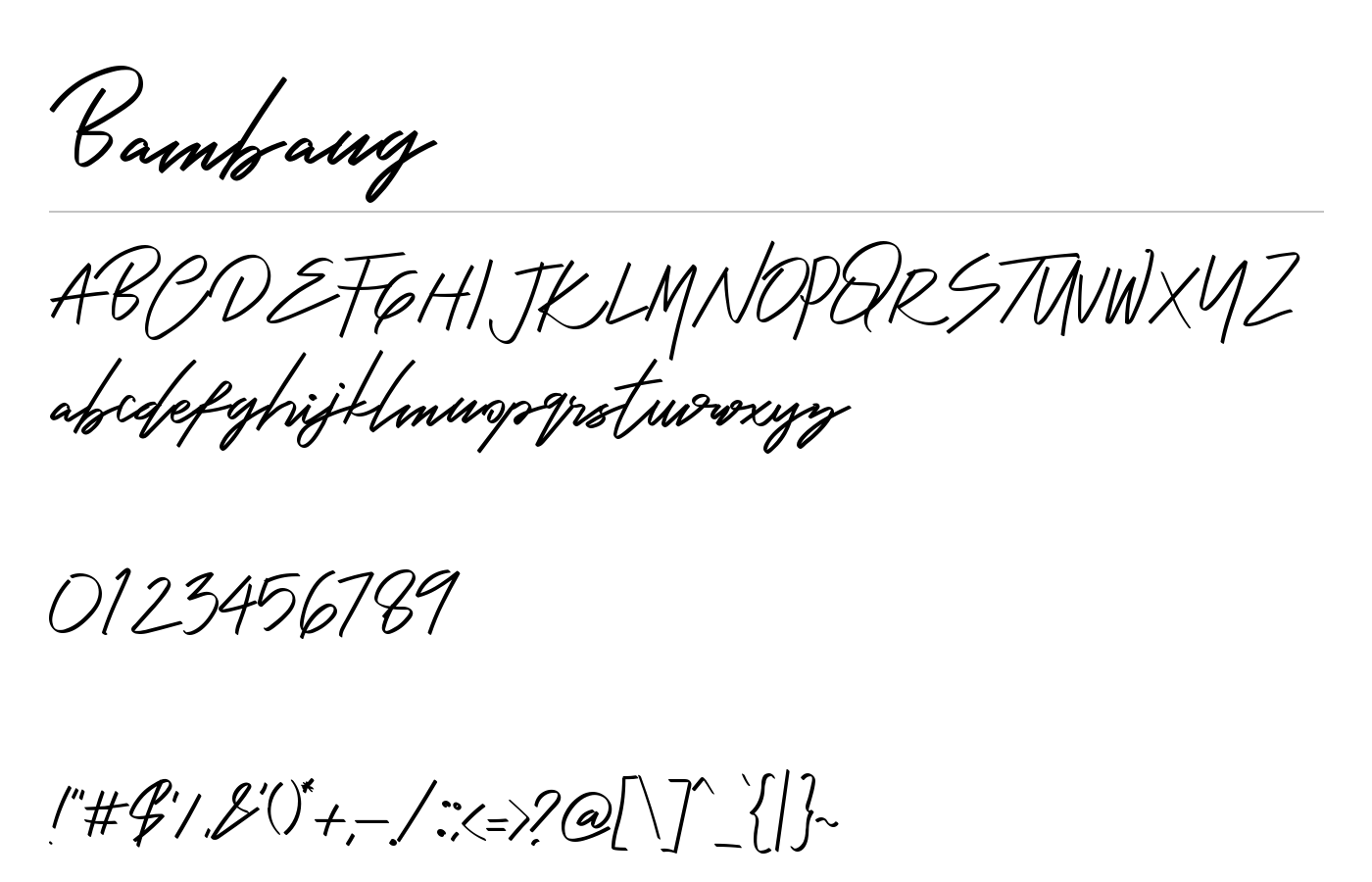 Bambang Font preview