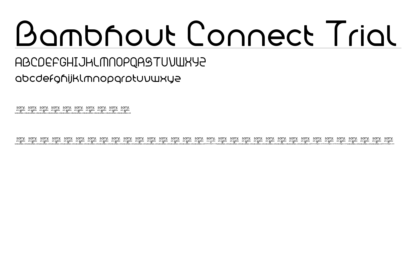 Bambhout Connect Trial Font preview