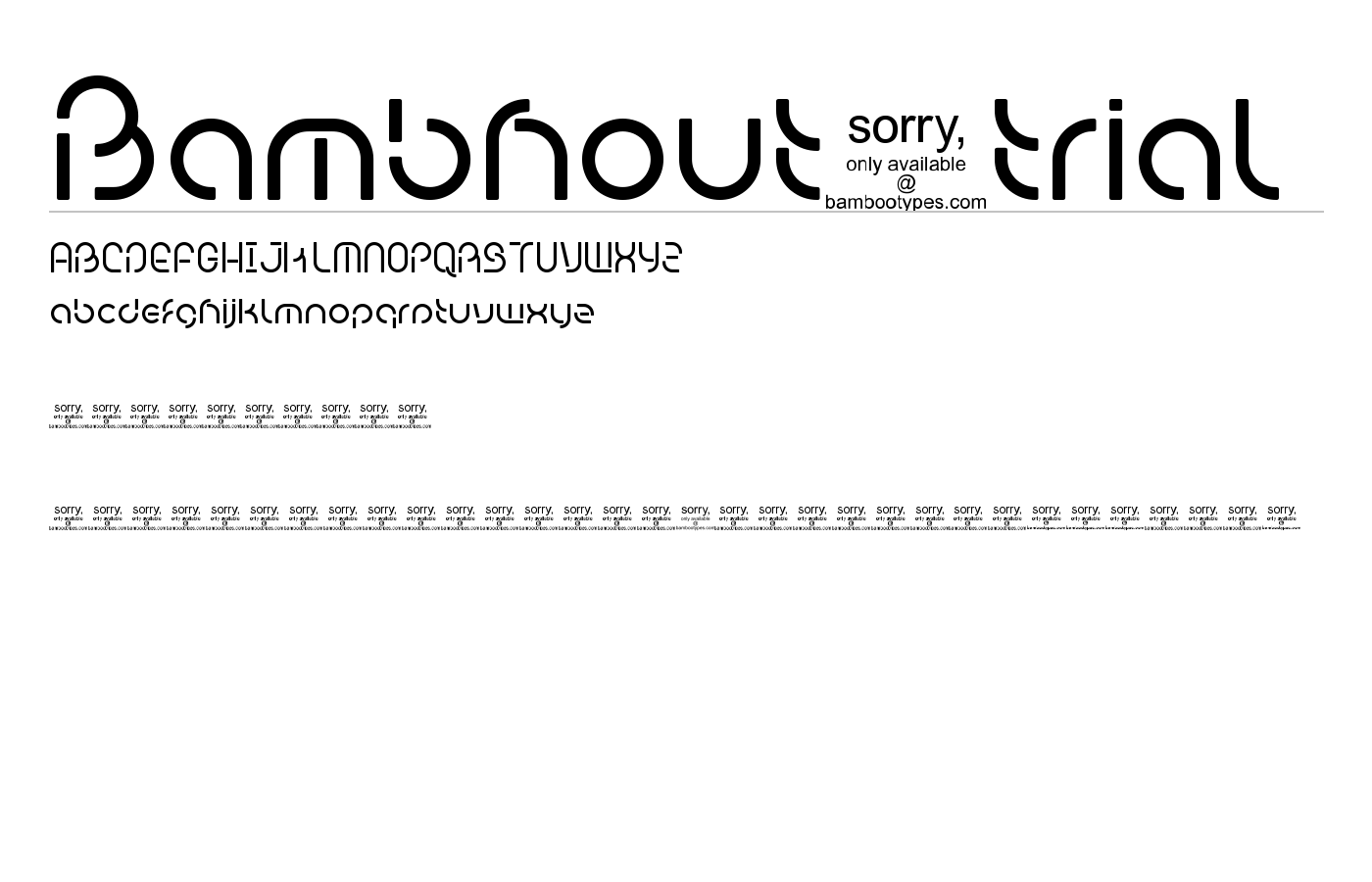 Bambhout_trial Font preview