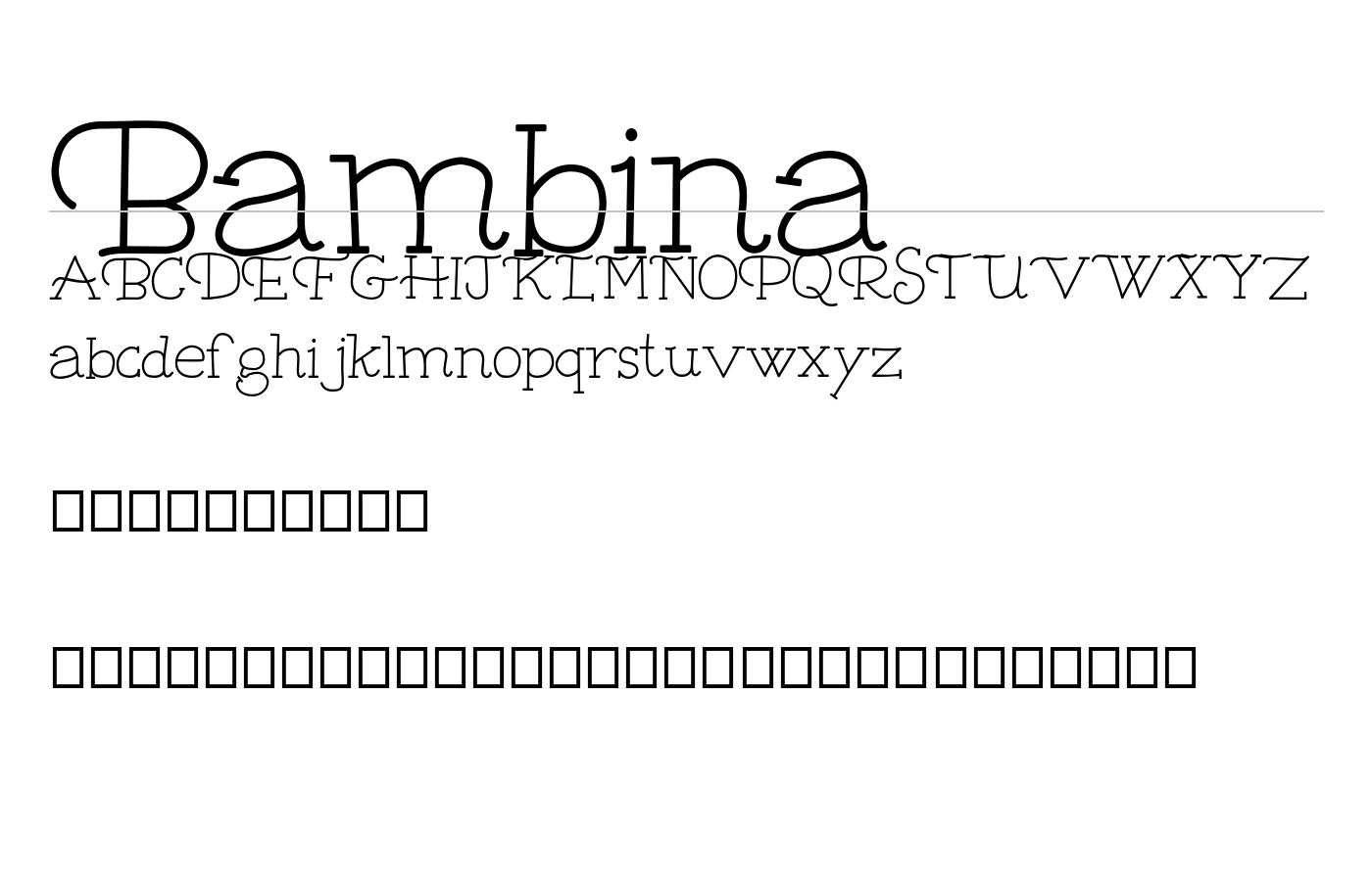 Bambina Font preview