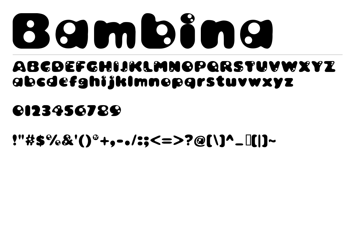 Bambina Font preview