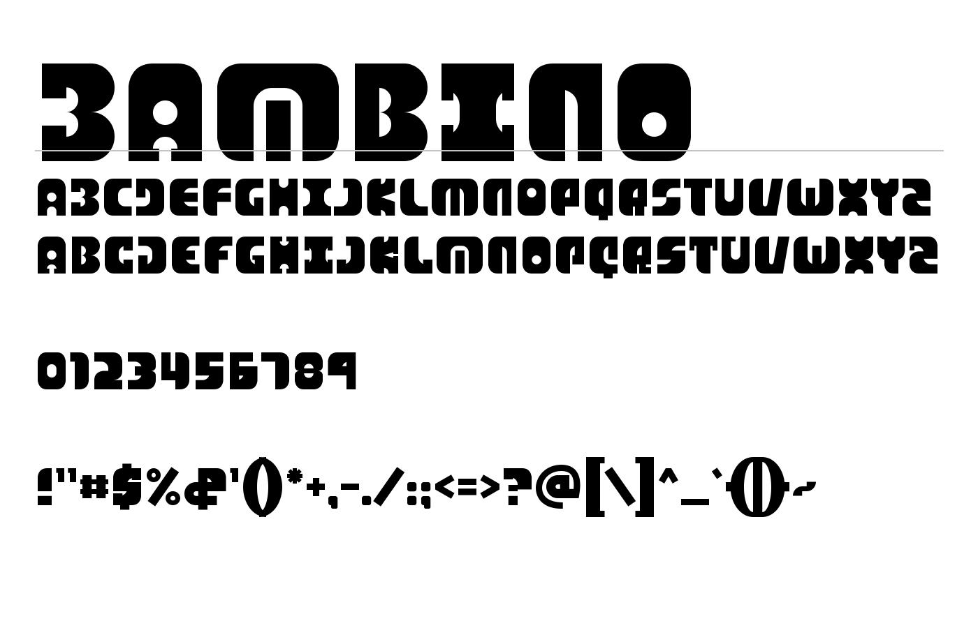 Bambino Font preview