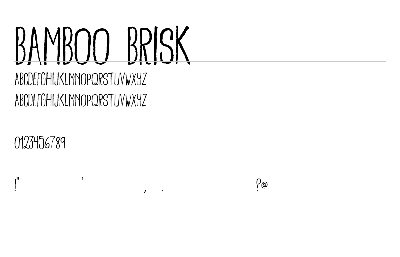Bamboo Brisk Font preview